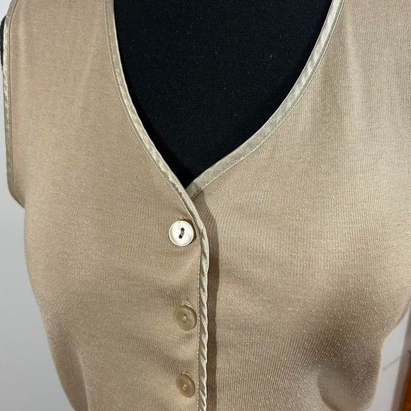 Vintage The Limited Vest‎ Womens Medium Beige - Picture 3 of 5